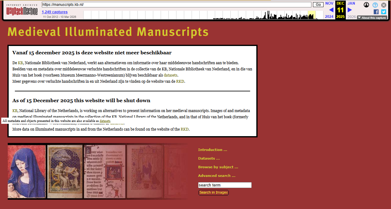 manuscripts.kb.nl screenshot