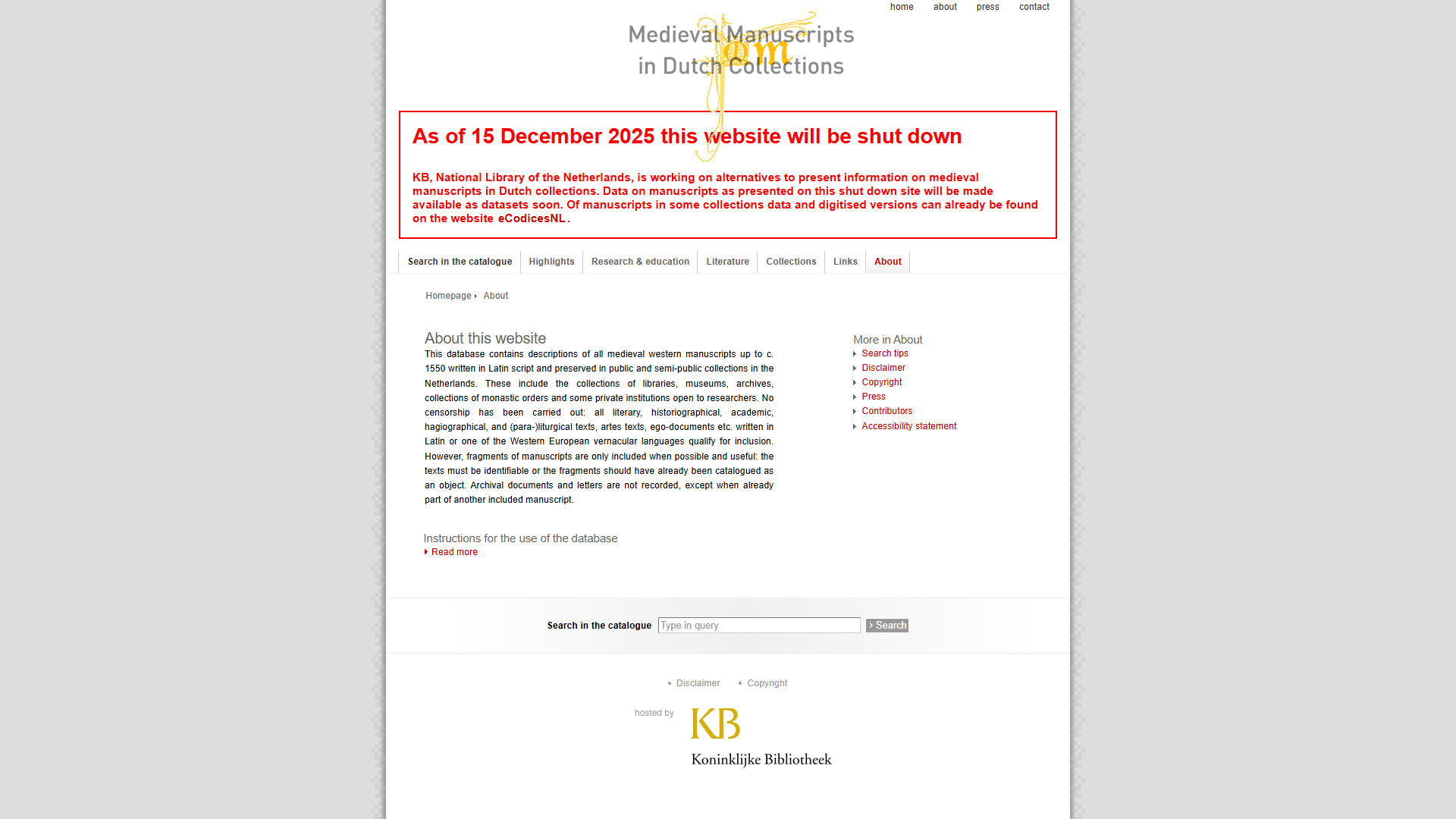 mmdc.nl About page, original
