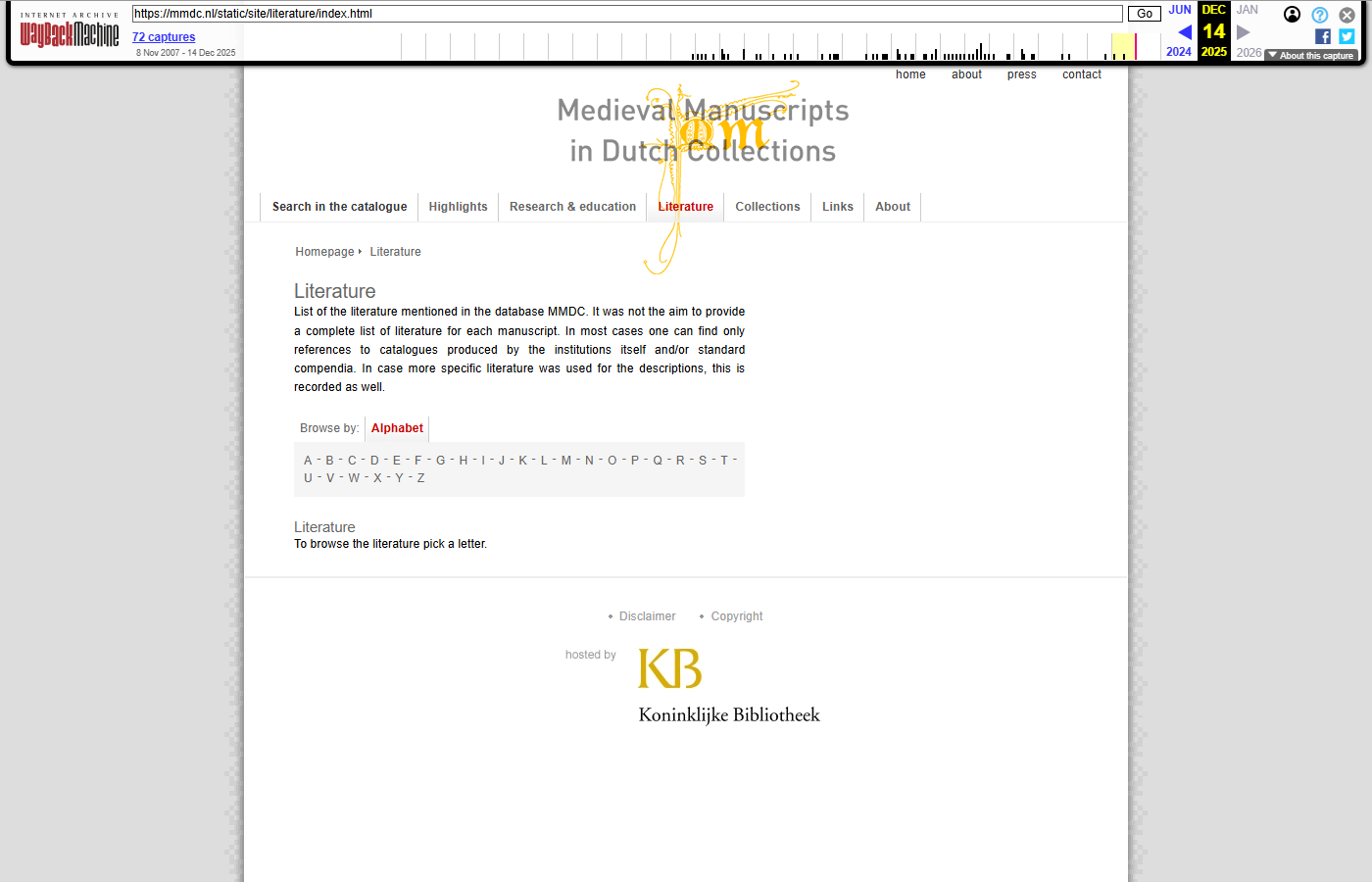 mmdc.nl Literature page, as archived in Wayback Machine on 14-12-2025