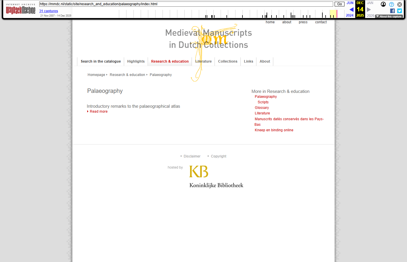mmdc.nl Research & Education page, as archived in Wayback Machine on 14-12-2025